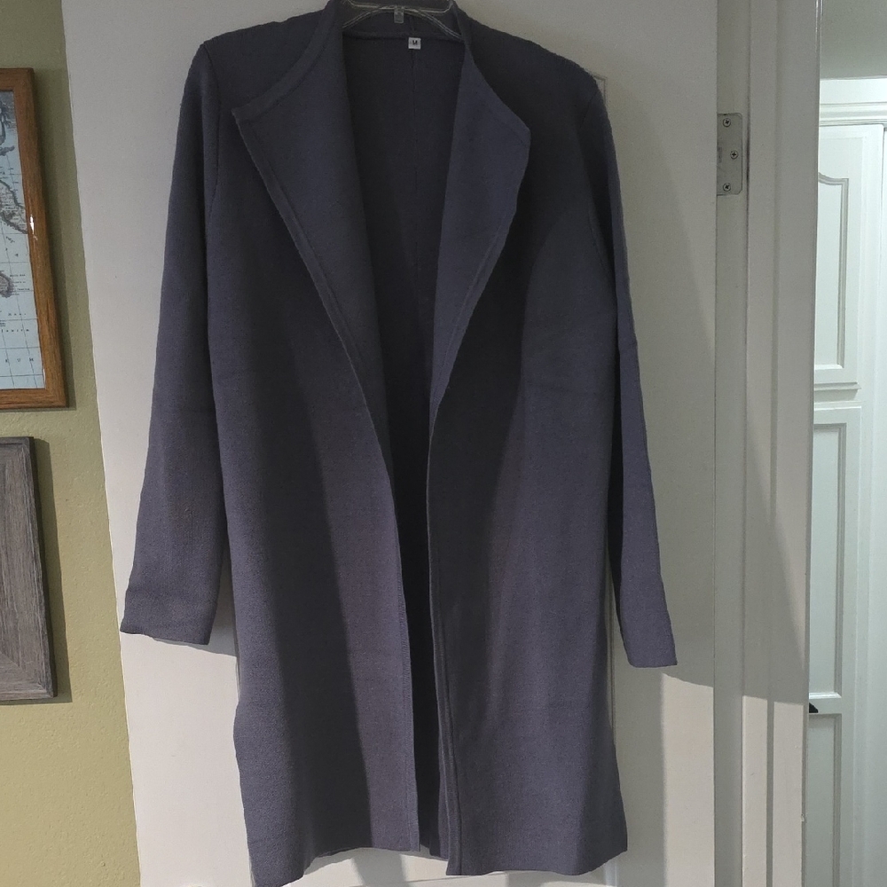 Stylish Gray Open Cardigan